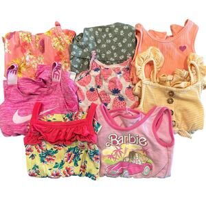 Bundle of Eight Rompers, Toddler Girl Size 2T - Various Brands